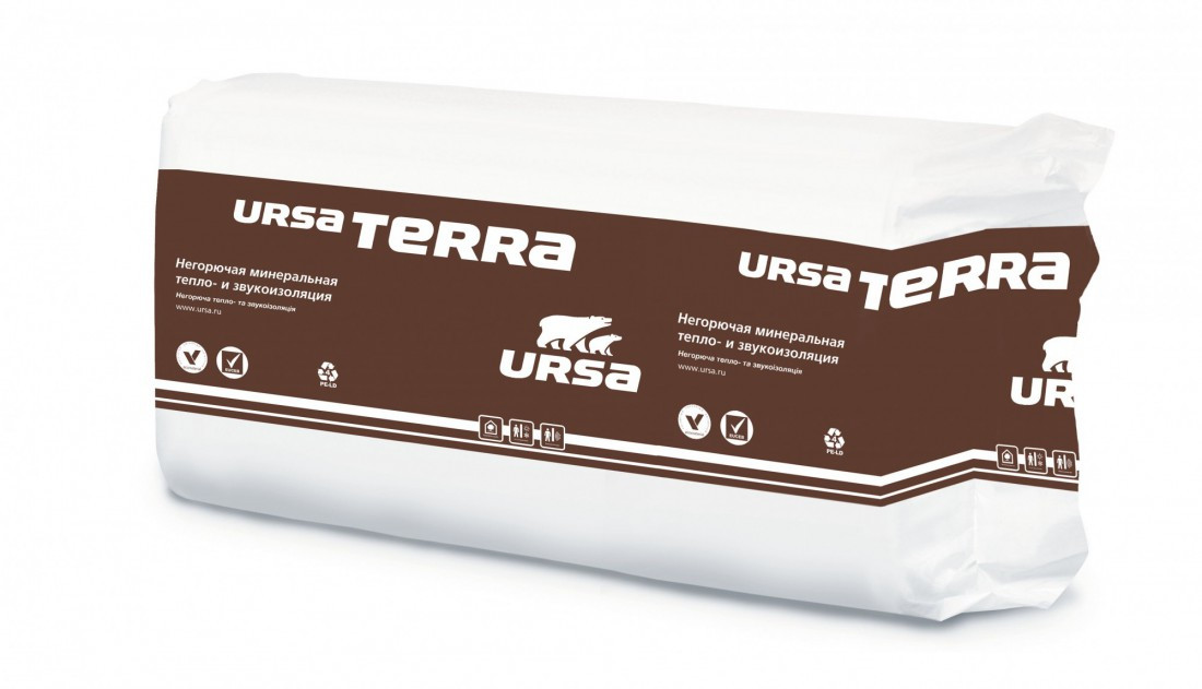 Ursa Теплоизоляция URSA TERRA 37PN (20 шт.) 1250*610*100 - фото 1 - id-p226074506