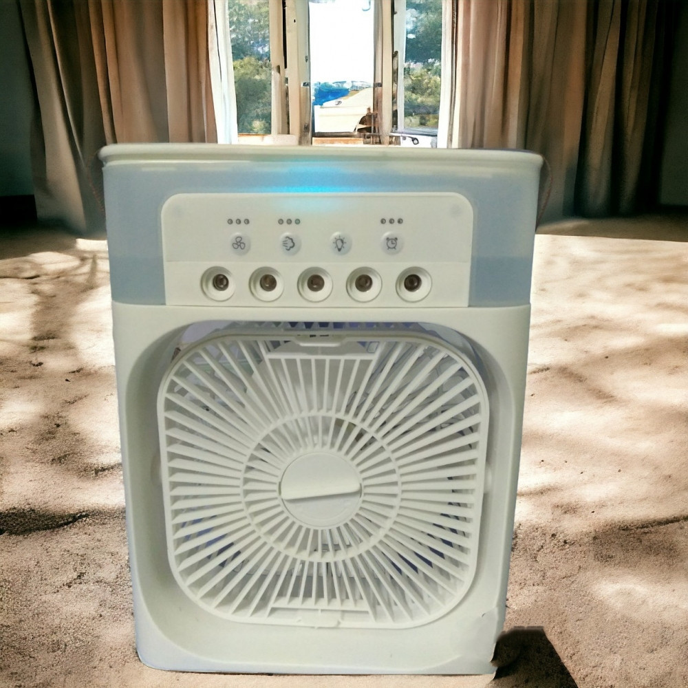 Охладитель - увлажнитель воздуха 3в1 Air Cooler Fan / Кондиционер - вентилятор мини, 7 цветов подсветки, USB - фото 3 - id-p226075090