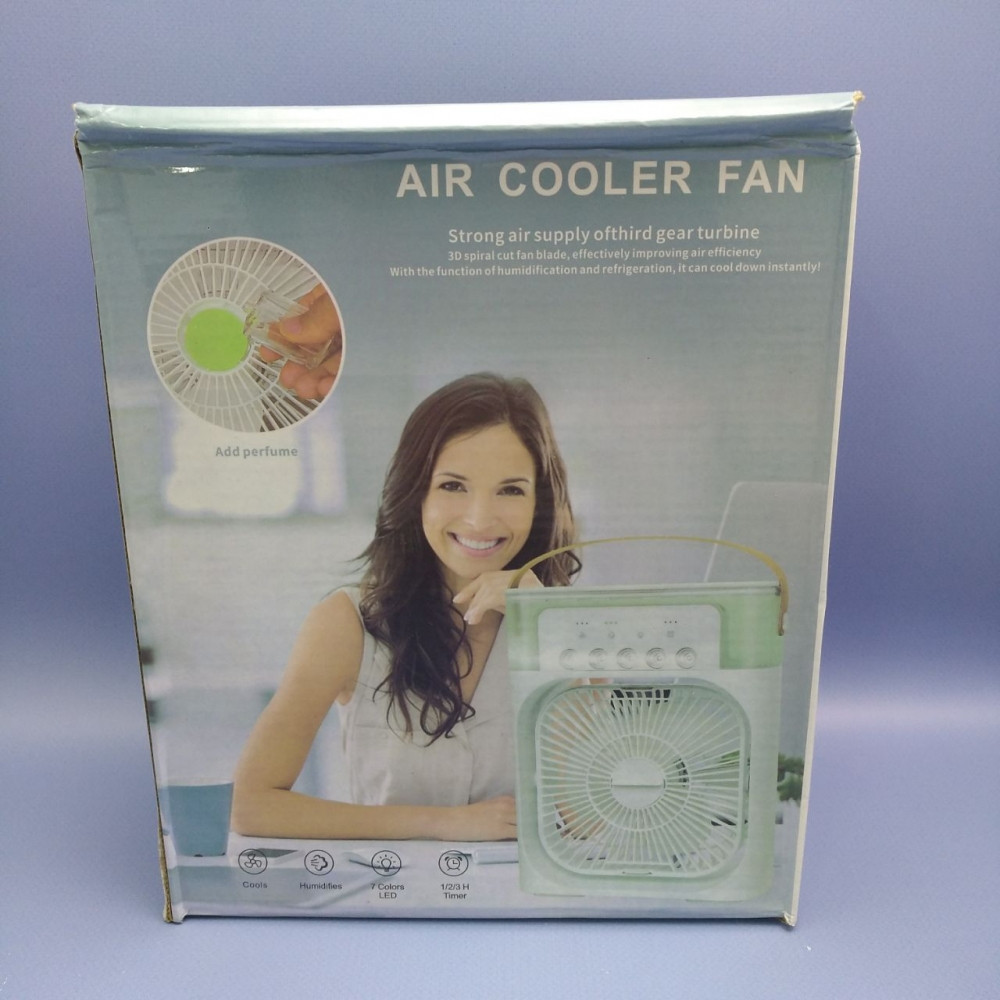Охладитель - увлажнитель воздуха 3в1 Air Cooler Fan / Кондиционер - вентилятор мини, 7 цветов подсветки, USB - фото 4 - id-p226075090