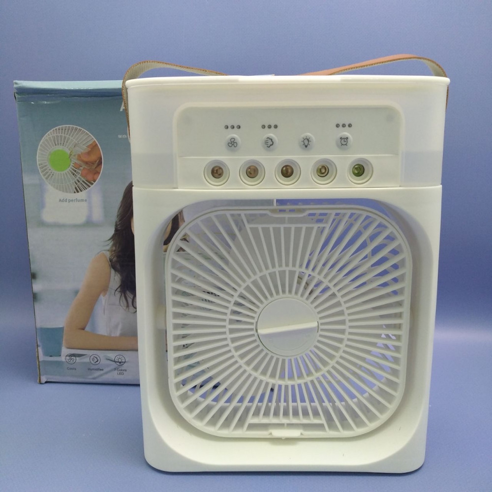 Охладитель - увлажнитель воздуха 3в1 Air Cooler Fan / Кондиционер - вентилятор мини, 7 цветов подсветки, USB - фото 5 - id-p226075090