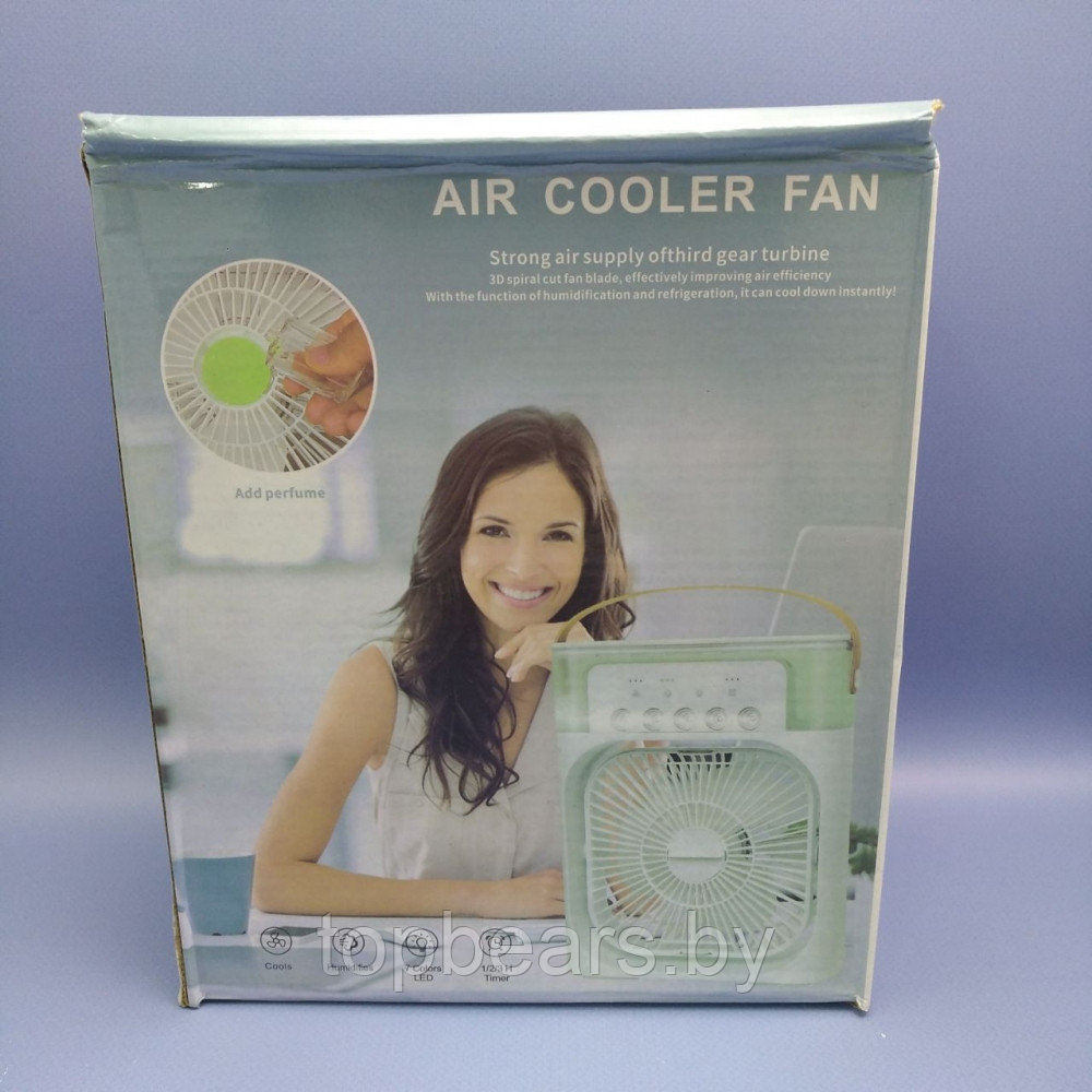 Охладитель - увлажнитель воздуха 3в1 Air Cooler Fan / Кондиционер - вентилятор мини, 7 цветов подсветки, USB - фото 4 - id-p226075336