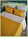 Двухцветное покрывало на кровать двусторонее стеганое легкое микрофибра 230х240 евро макси горчичное желтое, фото 5