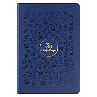 Ежедневник Flexy Latte Color Print Sample А5, синий, недатированный, в гибкой обложке