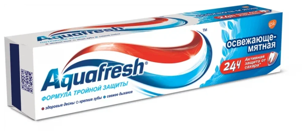 Aquafresh паста зубная 50 мл (Fresh and Minty) Освежающе-Мятная - фото 1 - id-p226075070
