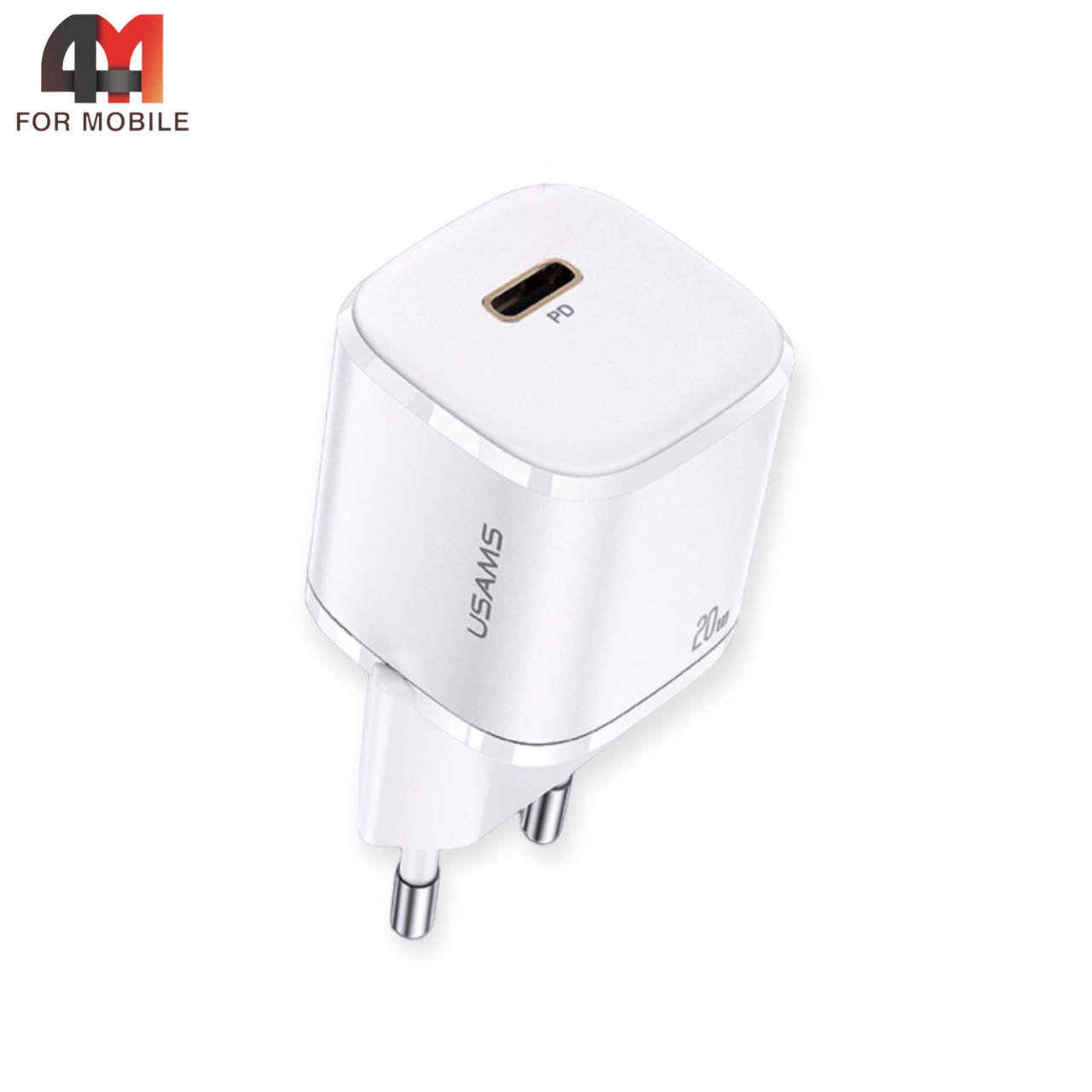 Сетевой адаптер Usams T36 mini , USB-C, 20W, белого цвета - фото 1 - id-p226077118