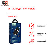 Сетевой адаптер + кабель Hoco N4, Micro, 2.4A, черного цвета
