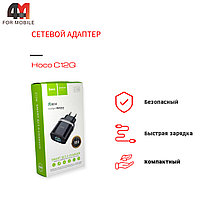 Сетевой адаптер Hoco C12Q, 18W, черного цвета