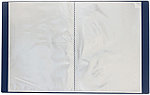Папка пластиковая на 40 файлов Brauberg Office толщина пластика 0,6 мм, синяя