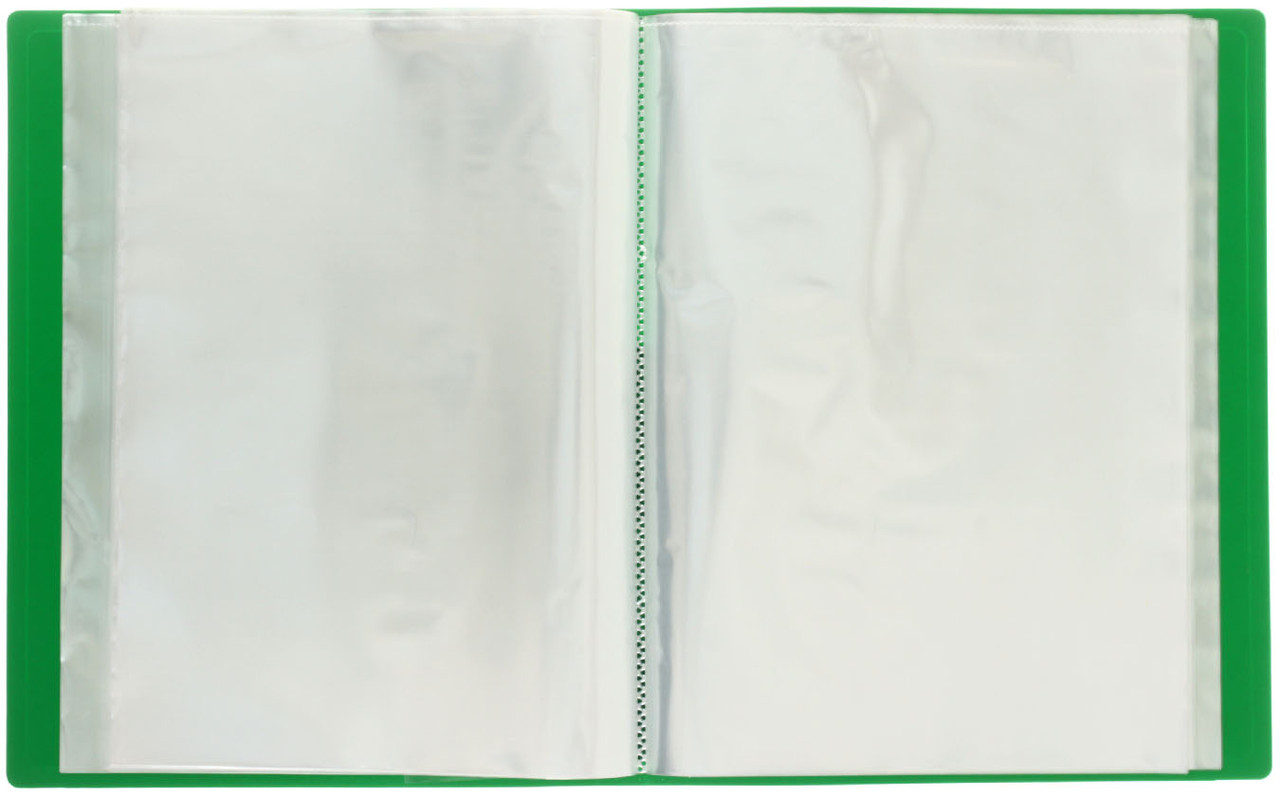 Папка пластиковая на 100 файлов Brauberg Office толщина пластика 0,8 мм, зеленая