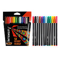 Цветные фломастеры 12 цветов, для подростков и взрослых, тонкое письмо, BIC Color Up