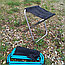 Табурет - стул складной туристический Camping chair для отдыха на природе, рыбалки Темное серебро, фото 6