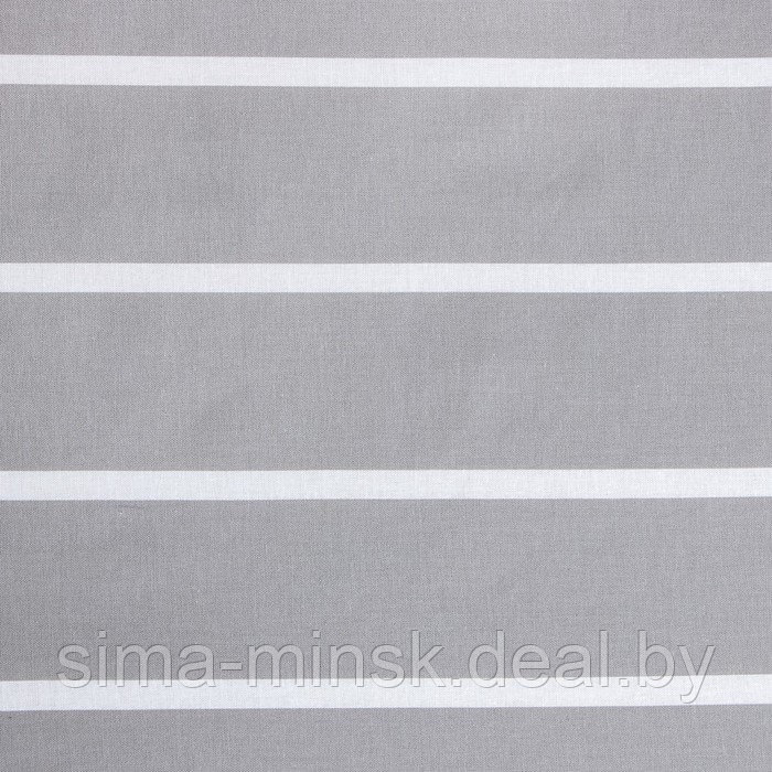 Простыня на резинке Этель 160х200х25 см "Gray stripes", 100% хлопок, поплин, 125 гр/м2 - фото 2 - id-p226078227