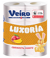 Veiro Luxoria Туалетная бумага, оранжевый, Манго, 6 рул., 3 слоя, 12шт в спайке