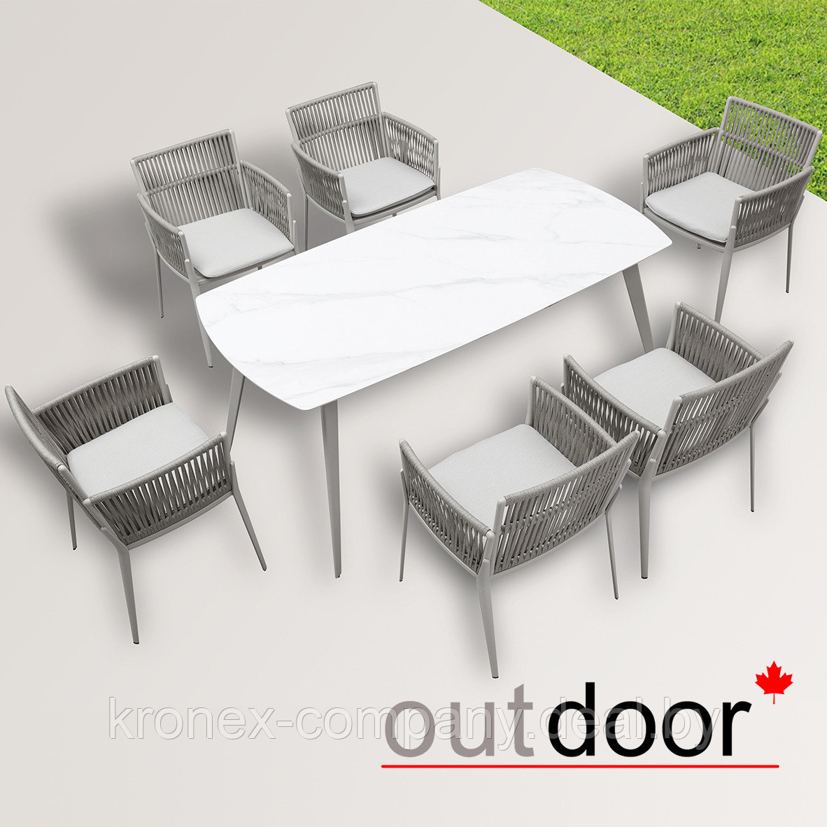 Комплект мебели OUTDOOR Неаполь (стол, 6 стульев), латте - фото 1 - id-p226076985