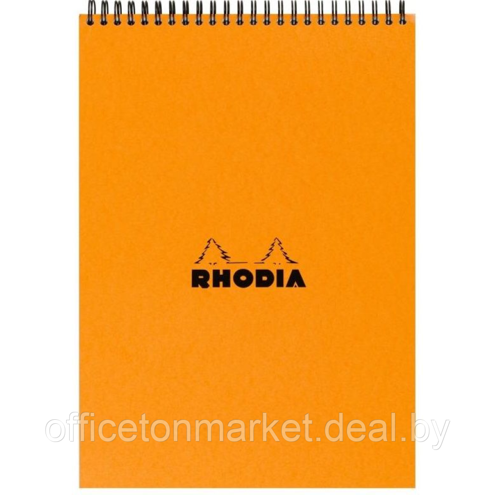 Блокнот "Rhodia", A4, 80 листов, клетка, оранжевый - фото 1 - id-p219812376
