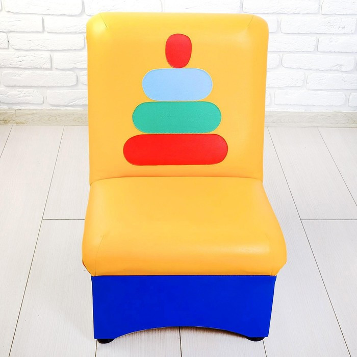 Комплект мягкой мебели «Мечта», цвет сине-жёлтый, с пирамидками - фото 3 - id-p226088046