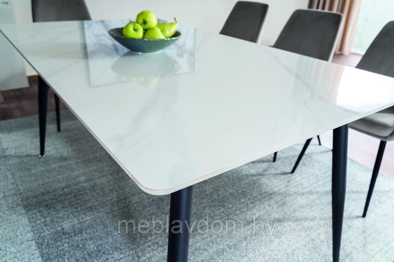Стол обеденный SIGNAL RION белый/черный, 160/90 (Керамика) - фото 1 - id-p178805315