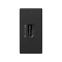 K126C/14 Зарядное устройство USB узкий модуль K45 5В 1.5A 230В~ цвета графит с винтовым соединением Simon K45