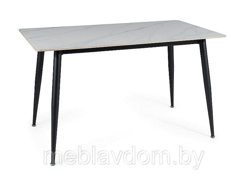 Стол обеденный SIGNAL RION белый/черный, 160/90 (Керамика) - фото 2 - id-p178805315