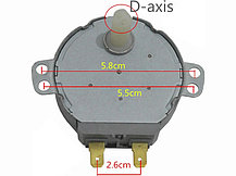 Мотор поддона для микроволновой печи Lg 4681ED3001A (220V 5/6 rpm 3w, SSM-16H), фото 3