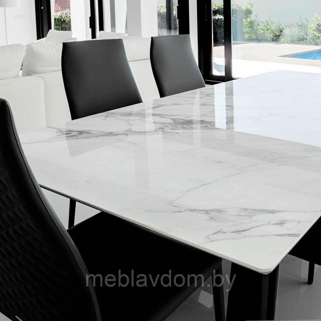 Стол обеденный SIGNAL RION белый/черный, 160/90 (Керамика) - фото 8 - id-p178805315
