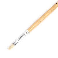 Кисть щетина плоская №5 (9мм) длинная ручка "Сонет"