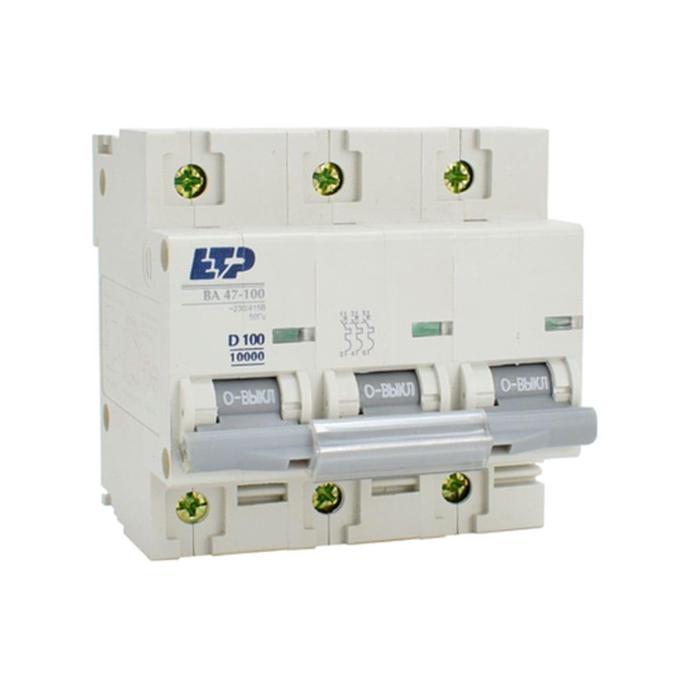 Автоматический выключатель ВА 47-100, 3P 100А (D) 10кА ETP - фото 1 - id-p226088619