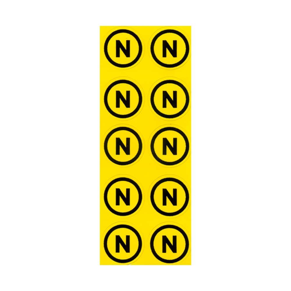 Комплект наклеек из 10 шт. "N", р-р 1,5*1,5см, цветн., с/к из пленки ПВХ, с подрезкой - фото 1 - id-p226088710