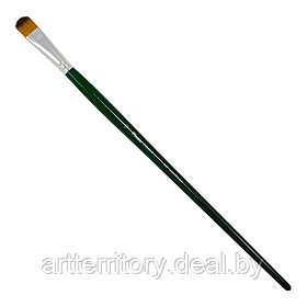 Кисть синтетика  плоскоовальная №10 (12,3 мм) длинная ручка "Pinax CREATIVE"