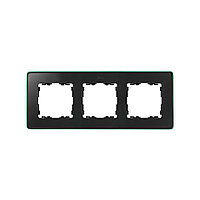 8201630-250 Рамка на 3 поста цвета графит с металлическим основанием матового зеленого цвета Detail
