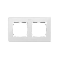 8200620-230 Рамка на 2 поста белого цвета с основанием цвета алюминий Detail