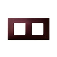 2700627-085 Накладка декоративная для базовой рамки на 2 поста гаммы Artic матового фиолетового цвета Play