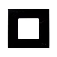 2700617-071 Накладка декоративная для базовой рамки на 1 пост гаммы Color черного цвета Play