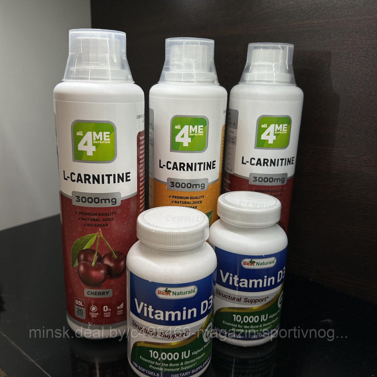 АКЦИЯ! ВИТАМИН D3 10000 МЕ + ALL 4Me Nutrition L-Carnitine Concentrate 3000 - фото 1 - id-p226093783