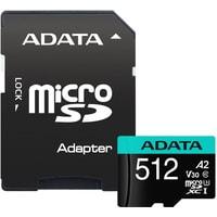 Карта памяти ADATA Premier Pro AUSDX512GUI3V30SA2-RA1 microSDXC 512GB (с адаптером) - фото 1 - id-p226115637