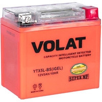 Мотоциклетный аккумулятор VOLAT YTX5L-BS(iGEL) (5 А·ч) - фото 1 - id-p226118623