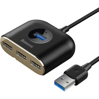 USB-хаб Baseus Square round 4in1 USB Adapter CAHUB-AY01 - фото 1 - id-p226122395