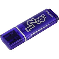 USB Flash SmartBuy Glossy 128GB (синий) - фото 1 - id-p226117948