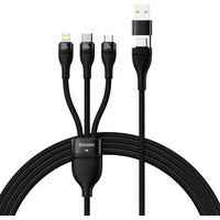 Кабель Baseus CASS030101 USB-C/A - USB-C, microUSB, Lightning (1.2 м, черный)