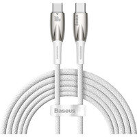 Кабель Baseus Glimmer Series Fast Charging Data Cable USB Type-C - Type-C 100W CADH000702 (1 м, белый)