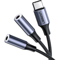 Кабель Ugreen AV144 30732 USB Type-C - 2 x 3.5 мм (0.25 м, черный) - фото 1 - id-p226122755