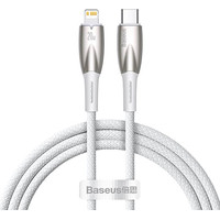Кабель Baseus Glimmer Series Fast Charging Data Cable Type-C - Lightning 20W CADH000002 (1 м, белый) - фото 1 - id-p226120971