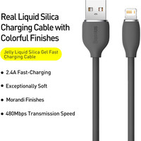 Кабель Baseus Jelly Liquid Silica Gel USB Type-A - Lightning (1.2 м, черный) - фото 3 - id-p226120975