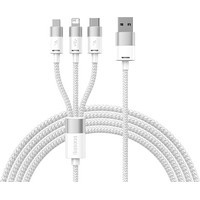 Кабель Baseus One-For-Three Fast Charging Data Cable 3.5A USB Type-A - USB Type-C/microUSB/Lightning (0.5 м, - фото 1 - id-p226122875
