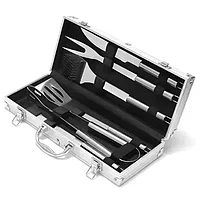 Набор Amiro Grill Set AGS-006 для барбекю/гриля/шашлыка из нержавеющей стали в чемодане (6 предметов)