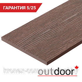 Доска ДПК Outdoor 130*9*3000 мм. полнотелая STORM BROWN коричневая микс