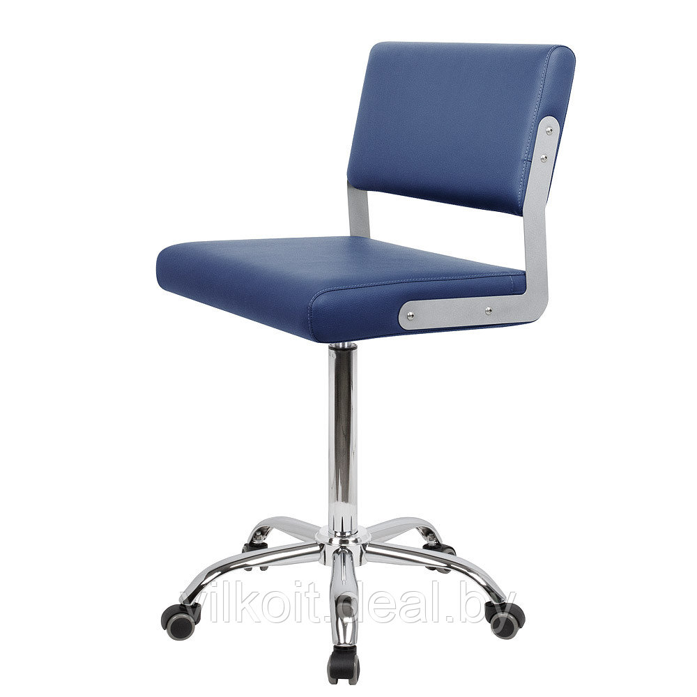 Венто для парикмахера стул мастера высокий, на колесиках, синий. На заказ - фото 1 - id-p226123616