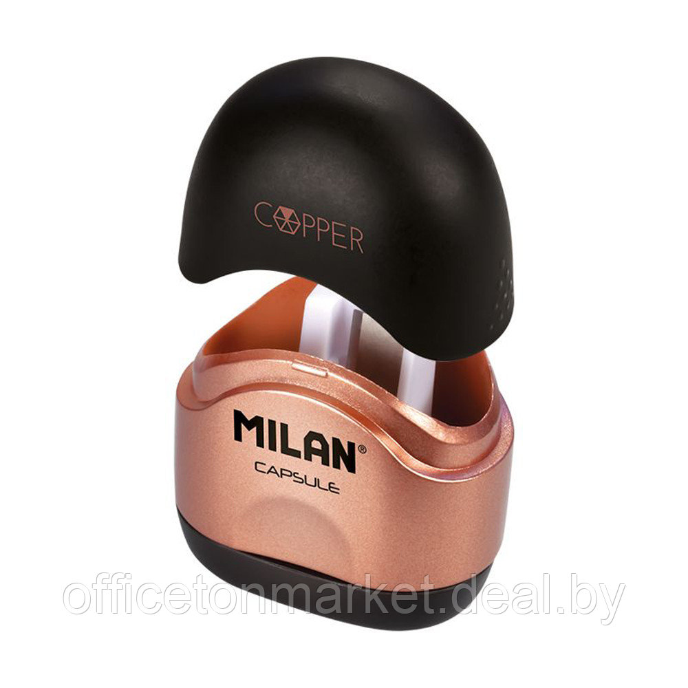 Точилка "Capsule Milan", 1 отверстие, с контейнером - фото 1 - id-p226123823
