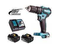 Аккум. ударная дрель-шуруповерт MAKITA DHP 483 RTJ MAKPAC (18.0 В, 5.0 А/ч Li-Ion, 40 Нм, шурупы до 36 мм,