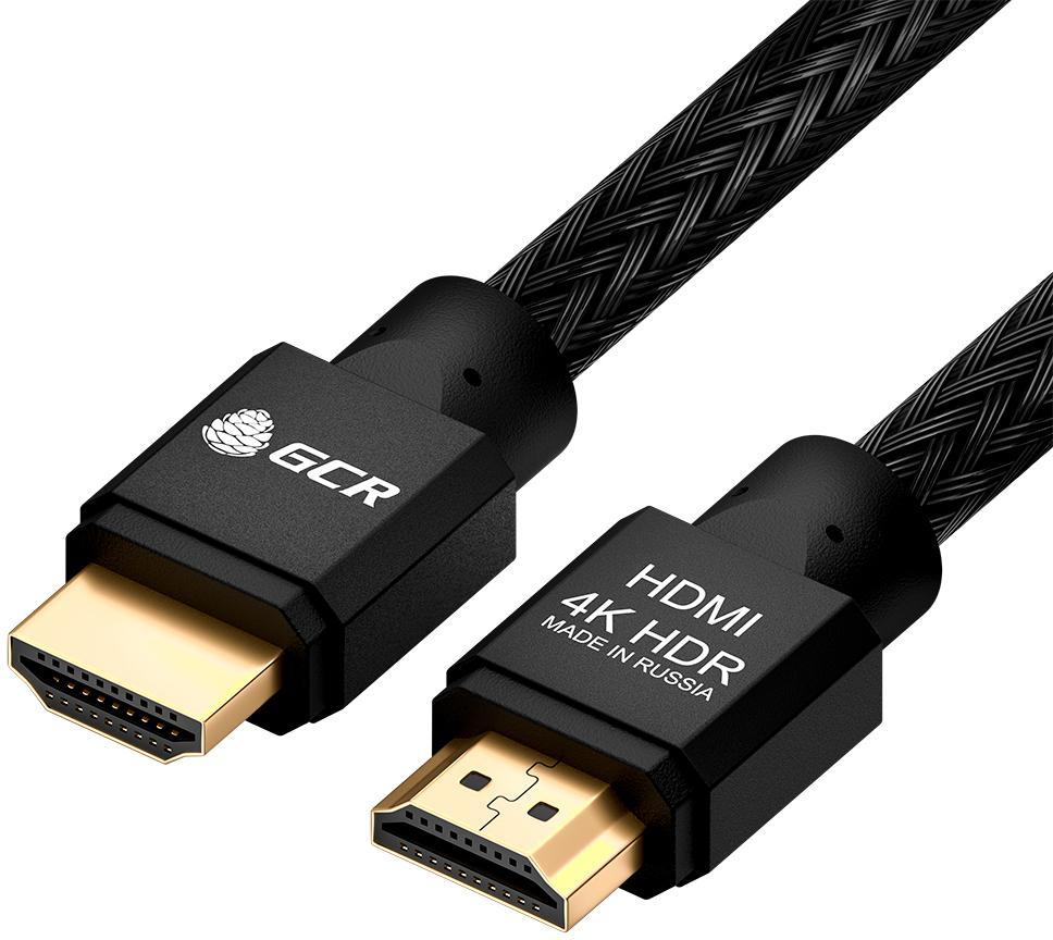 GCR Кабель 3.0m HDMI версия 2.0, HDR 4:2:2, Ultra HD, 4K 60 fps 60Hz/5K*30Hz, 3D, AUDIO, 18.0 Гбит/с, 28/28 - фото 1 - id-p226125154